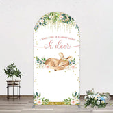 Lofaris Oh Deer Floral Boho Sweet Baby Shower Arch Backdrop